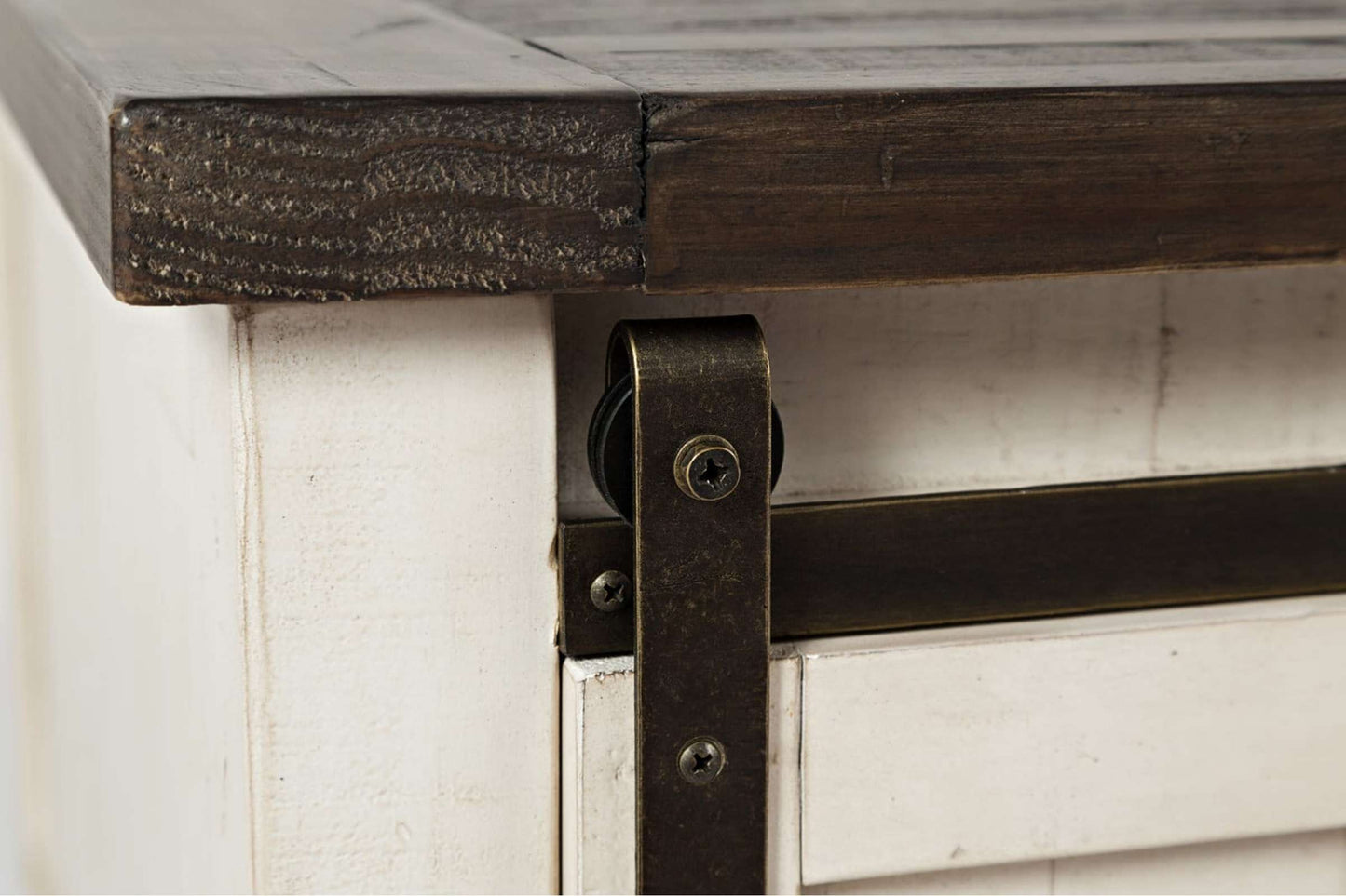 Madison County Vintage White Barn Door Cocktail Table
