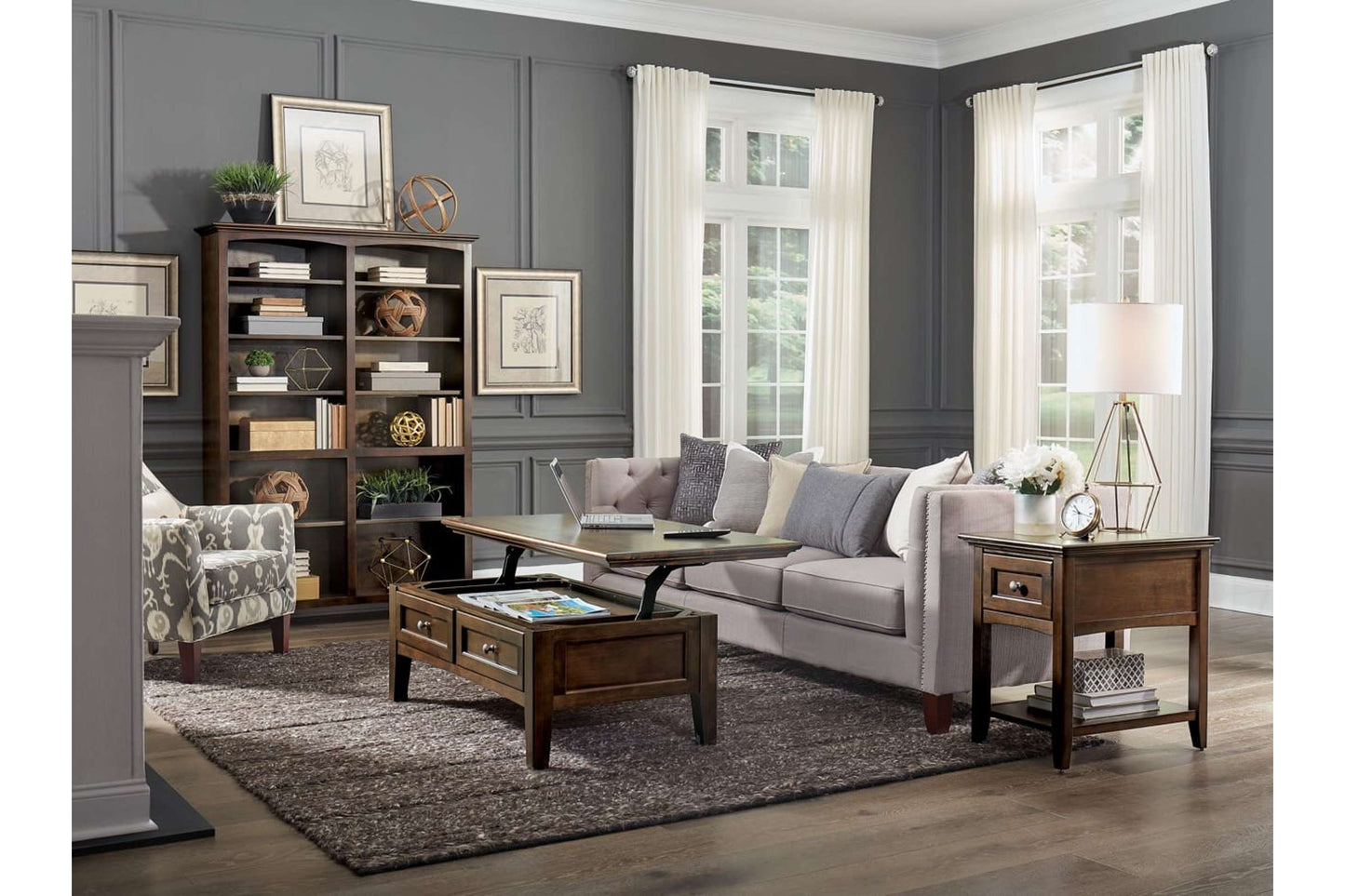 McKenzie Lift Top Coffee Table - Java Finish