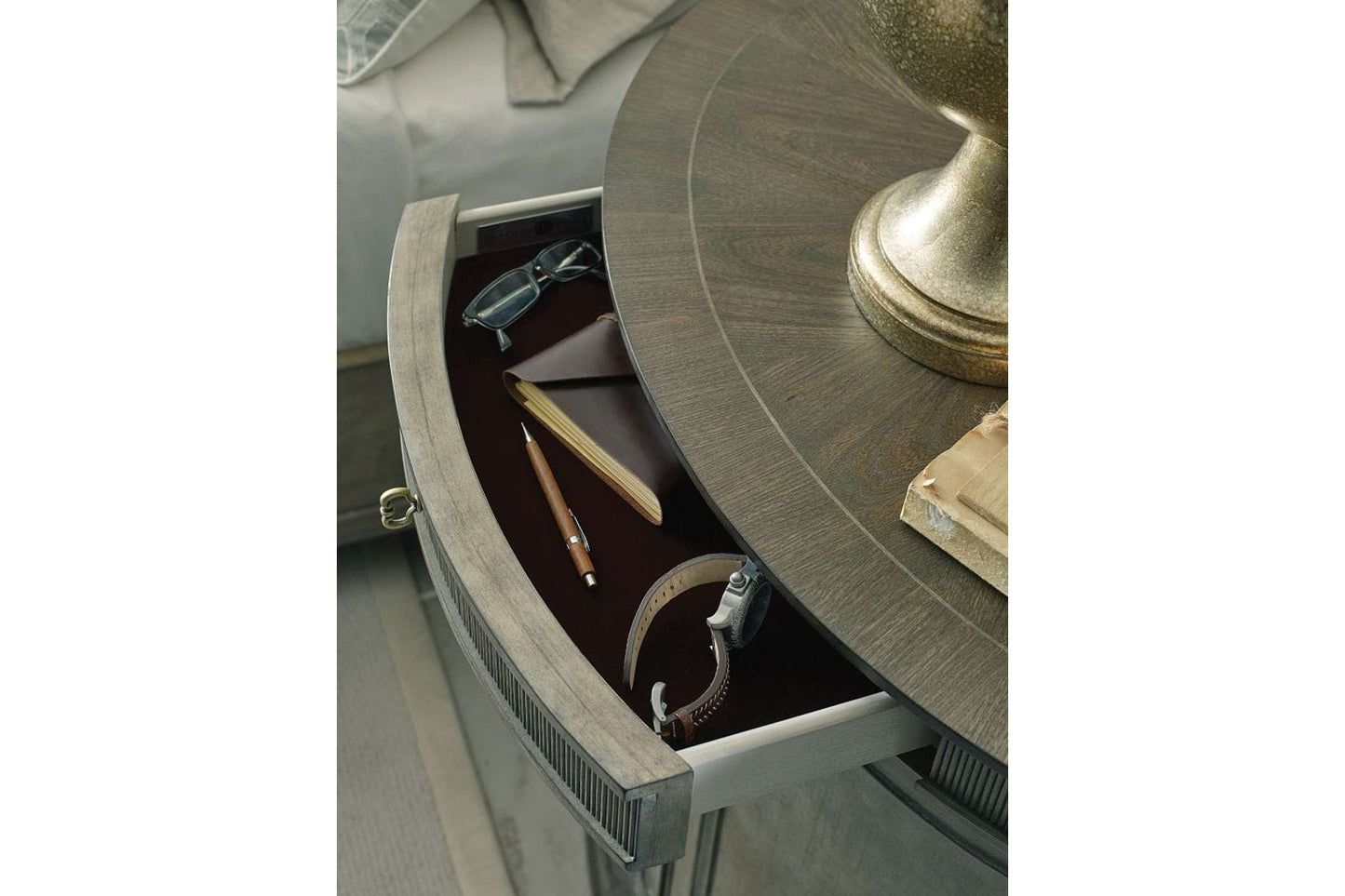 Savona Demilune Bachelor Chest, Versaille Finish with Elm Top