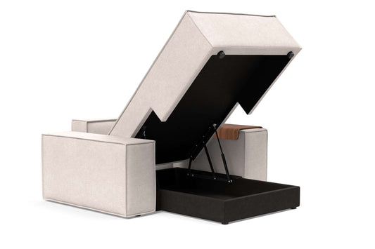 Wide Lounger Chair Adario Basmati