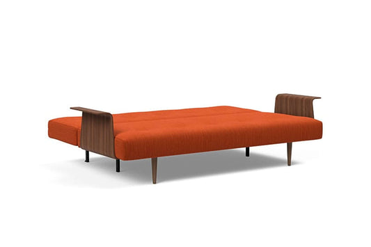 Recast Plus Sofa Bed w/Walnut Arms (Full Size) Elegance Paprika