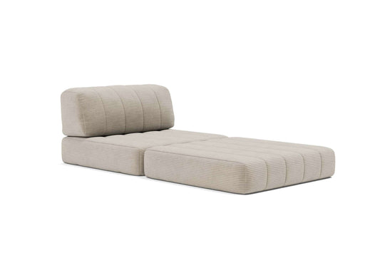CozyPad Coduroy Beige Chair - Compact Modular Lounge Comfort