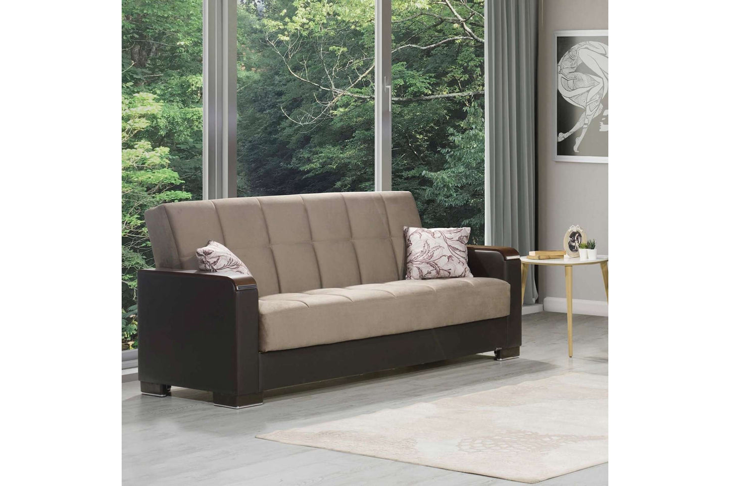 Armada X Sofa Bed in Sand/Dark Brown 309