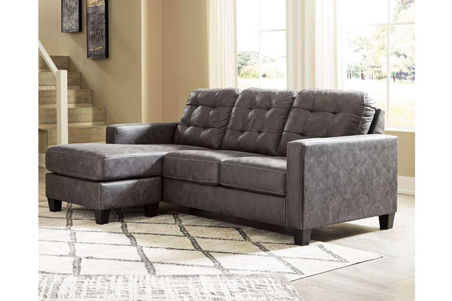 Venaldi Gray Sofa Chaise by Ashley Furniture