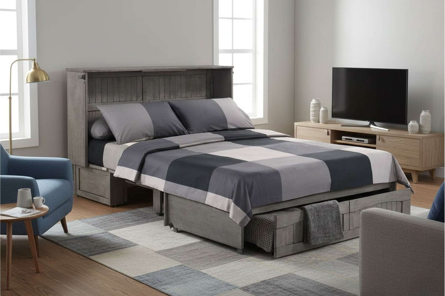 The Alpine Queen Murphy Cabinet Bed