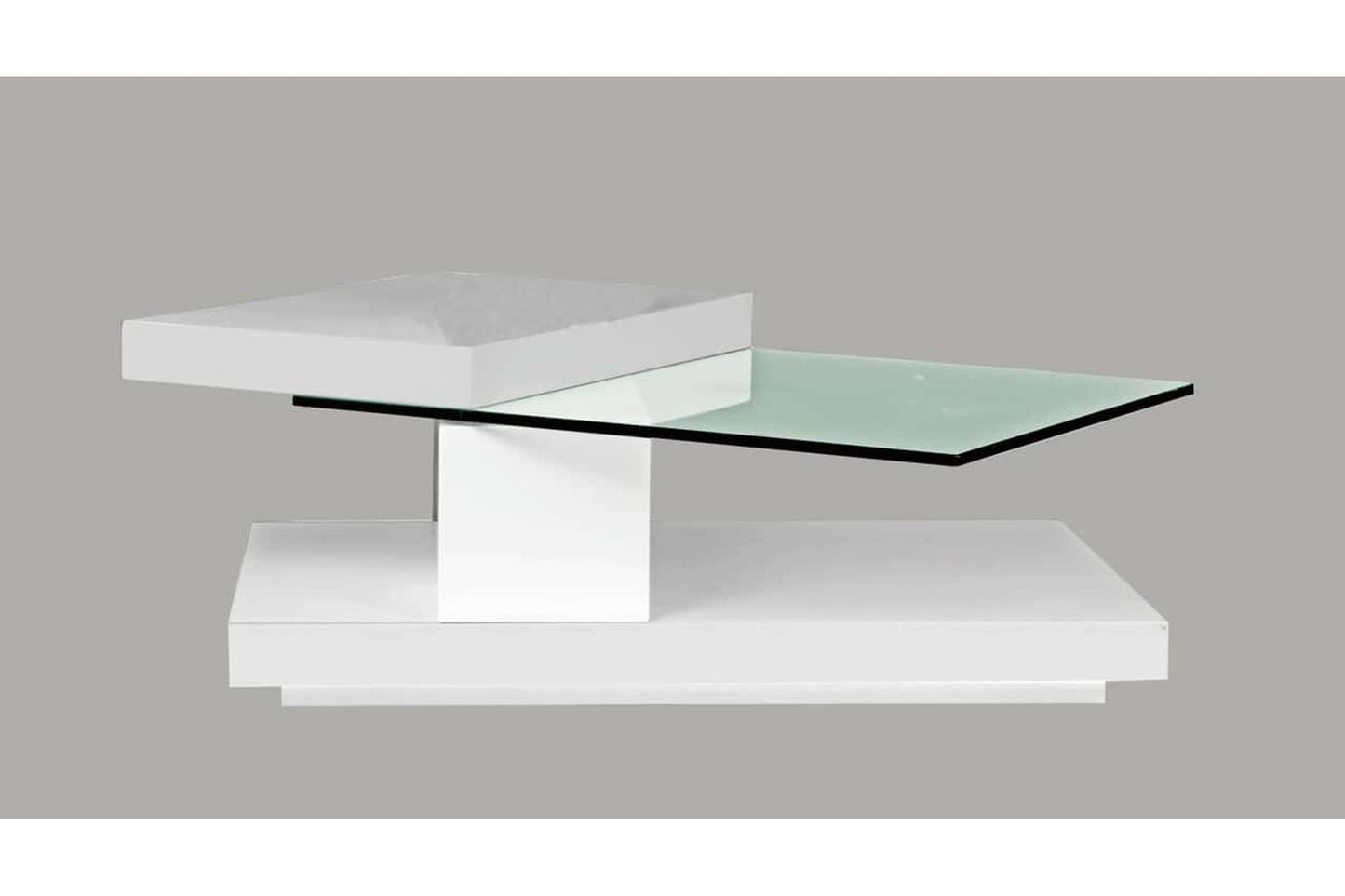 Swing High Gloss White Coffee Table with Swivel Top