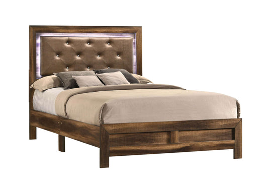 Yasmine Brown Queen Bedroom Set - Modern Espresso Style
