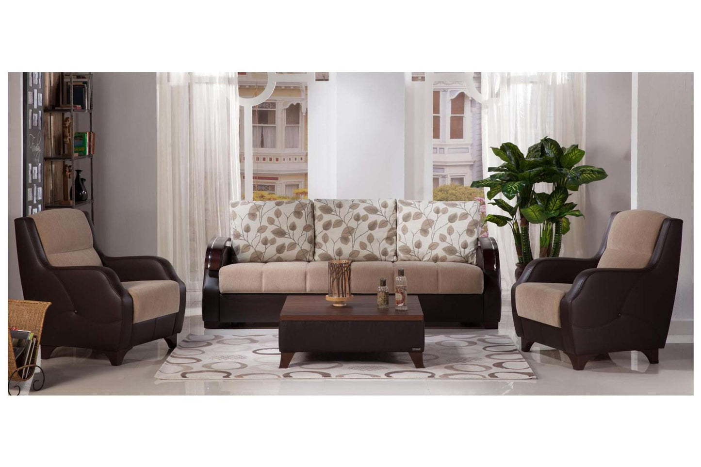 Costa Armoni Vizon Convertible Sofa Bed by Mondi - Modern Tufted Sleeper with Storage