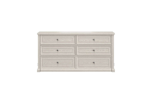 Soren Queen Four Drawer Dresser with Concealed Bed - Whitewash