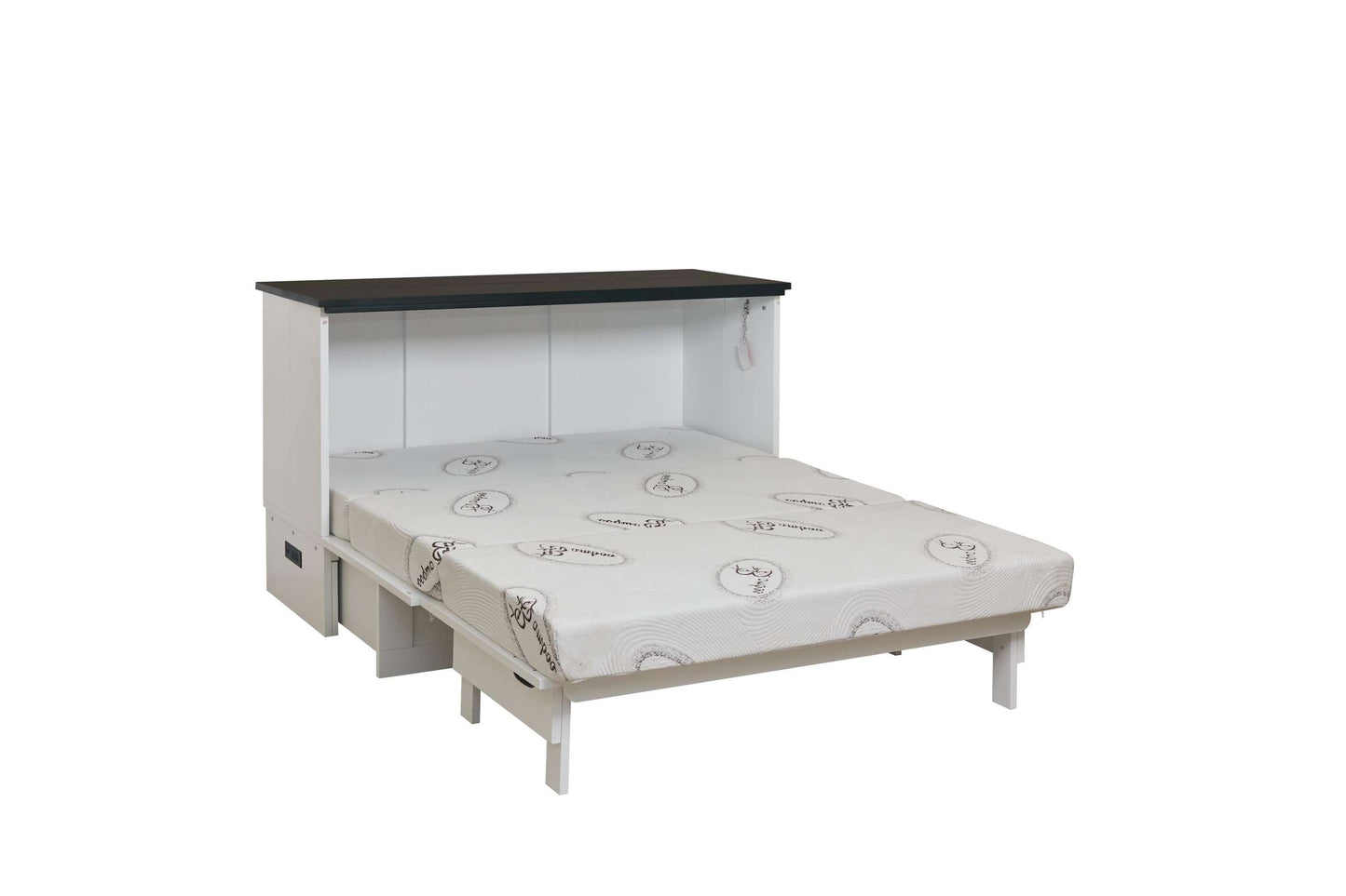 Elite Series Barn Cabinet Bed White with Black Top