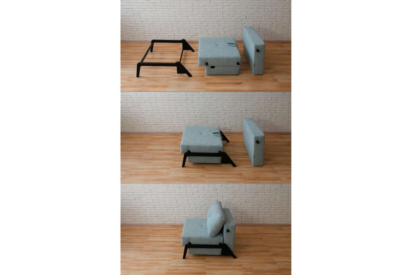 Flip Sofa Bed Large (Full XL Sleeper) Gray