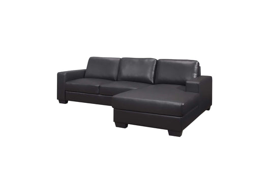 U821 Dark Grey PVC Sectional Sofa by Global Furniture