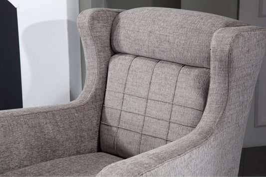 Karlena Accent Chair Pansy Basic Gray by Bellona - Stylish & Comfortable Upholstered Chair