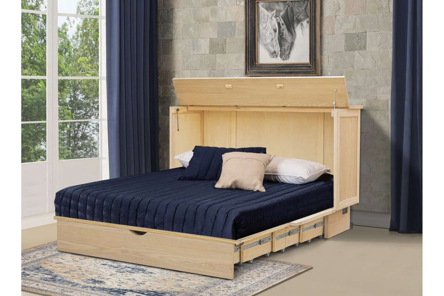 Queen Murphy Cabinet Bed