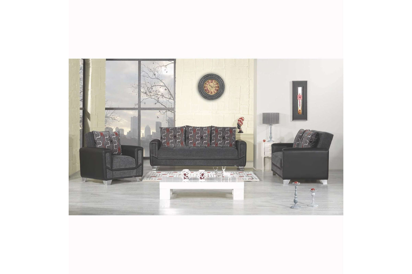 Modern Gray Loveseat