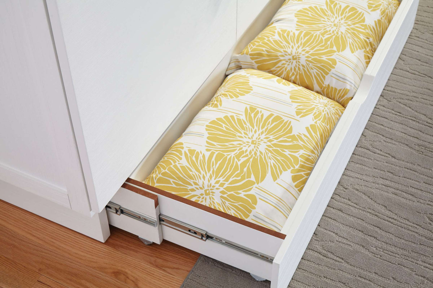 Murphy Cabinet Bed White Wire Brush