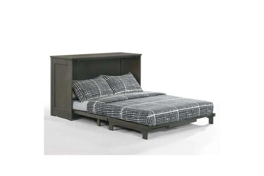 Orion Stonewash Full Murphy Cabinet Bed
