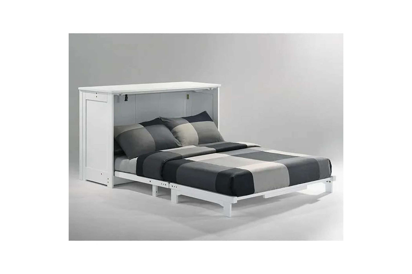 Orion White Full Murphy Cabinet Bed