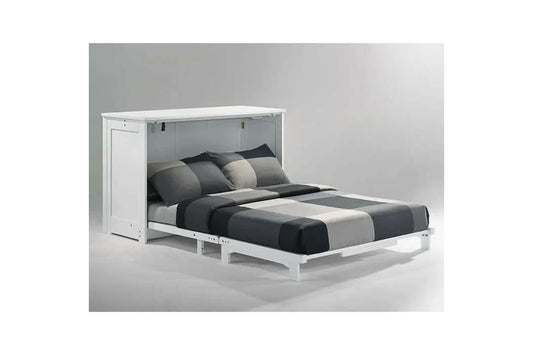 Orion White Full Murphy Cabinet Bed