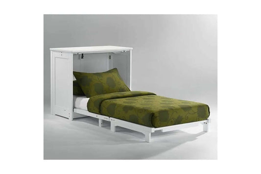 Orion White Twin Murphy Cabinet Bed