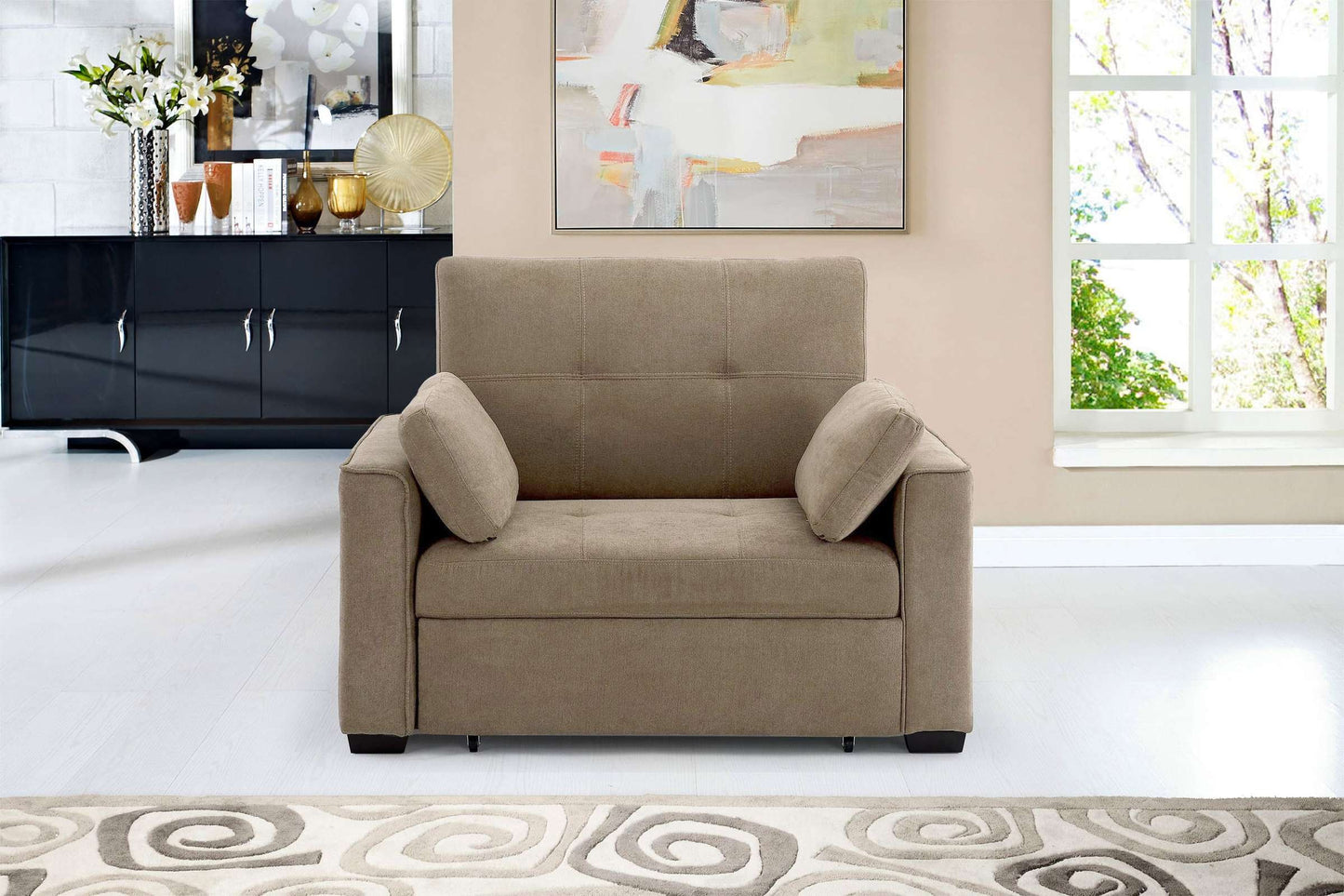 Twin Size Sleeper Cappuccino