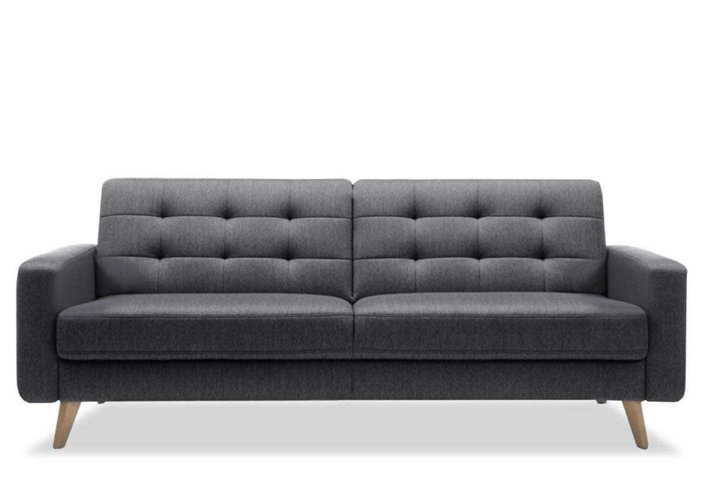 Nappa Sofa Bed Euro Sleeper Dark Gray with Storage