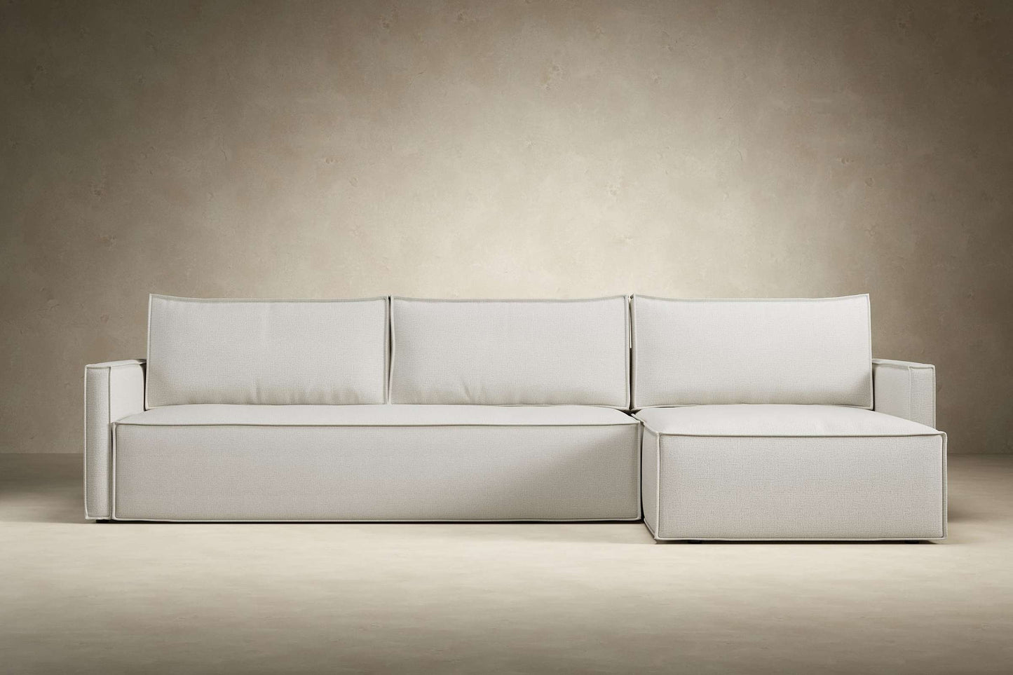 Slim Sofa Bed w/Lounger Adario Fog