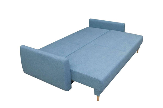 Nord Mid-Century Modern Sleeper Sofa Aqua with Storage