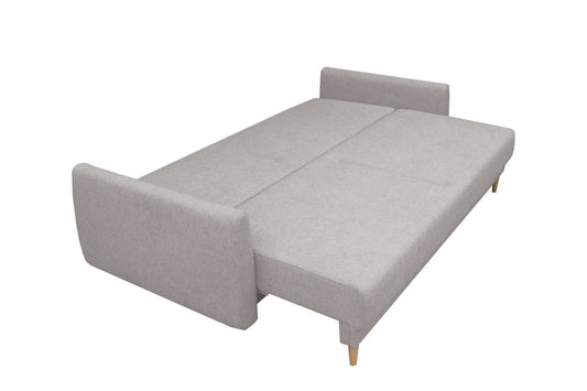 Mid-Century Modern Sleeper Sofa Silver with Storage