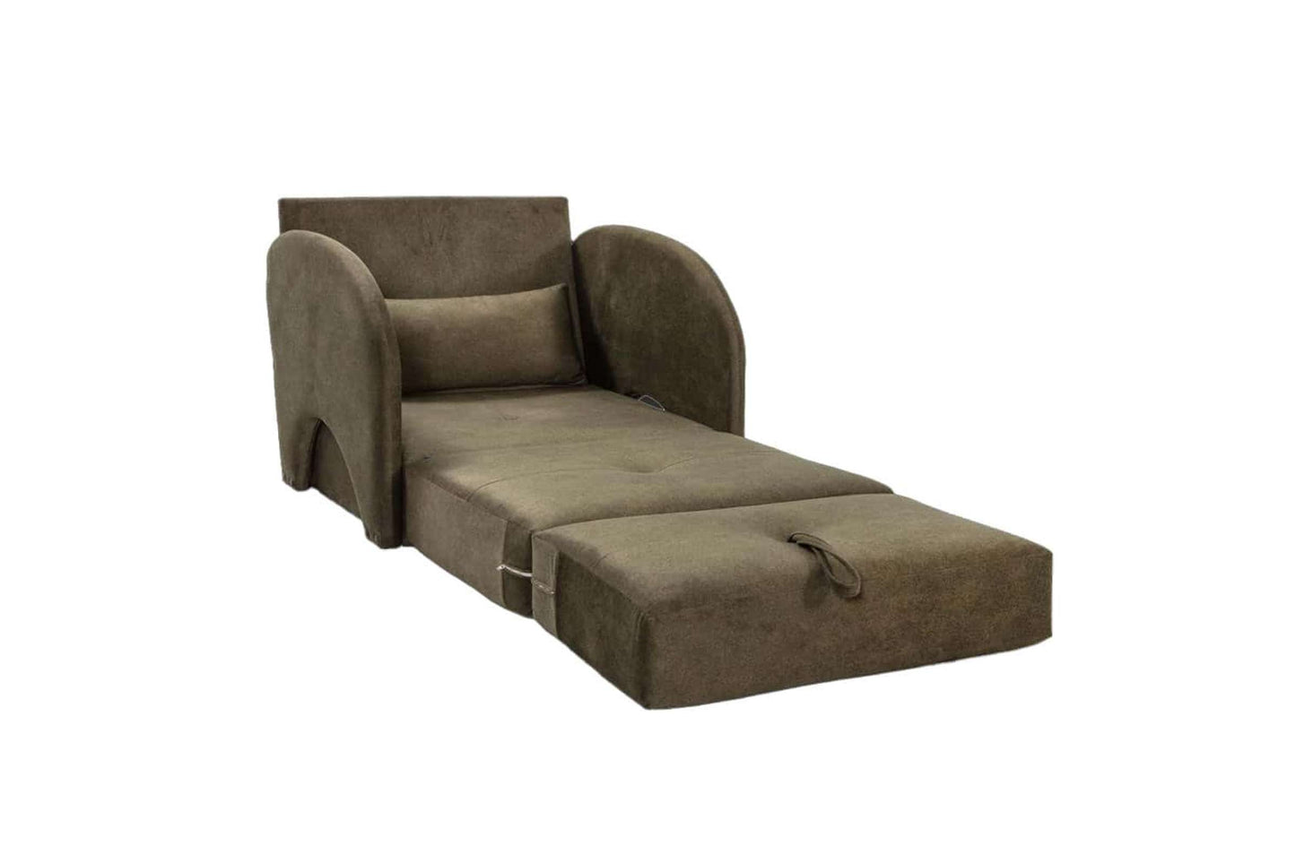 Easy-Flip Deluxe Chair Bed Beige Fabric