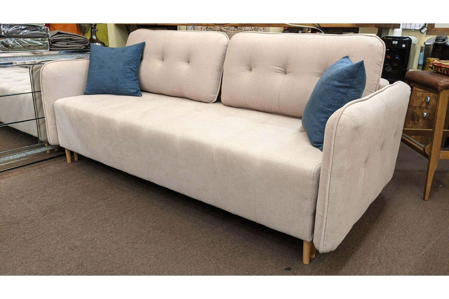 Lauri Sofa Bed Sleeper (Queen Size) w/Storage Dark Gray