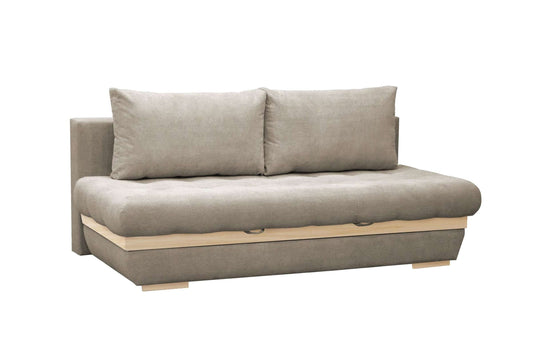 Neptune Sleeper Sofa Bed - Queen Size, Light Gray with Dark Accent