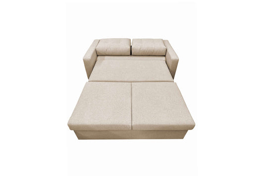 Split Sofa Bed Full XL Sleeper Melange Beige