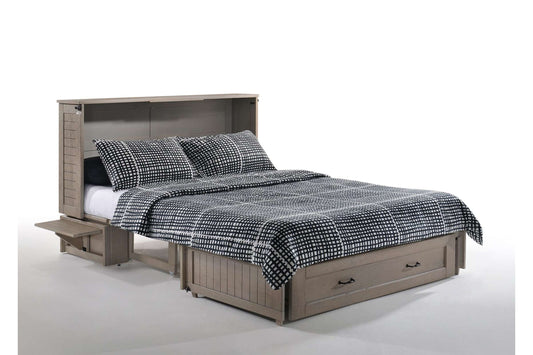Poppy Brushed Driftwood Queen Murphy Cabinet Bed