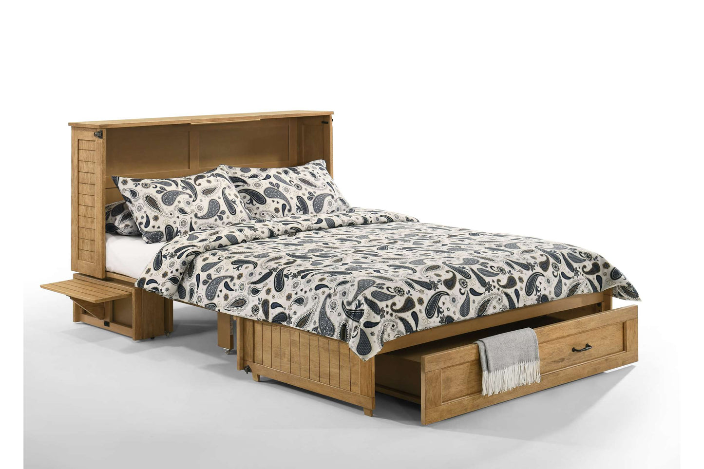 Poppy Harvest Brown Queen Murphy Cabinet Bed