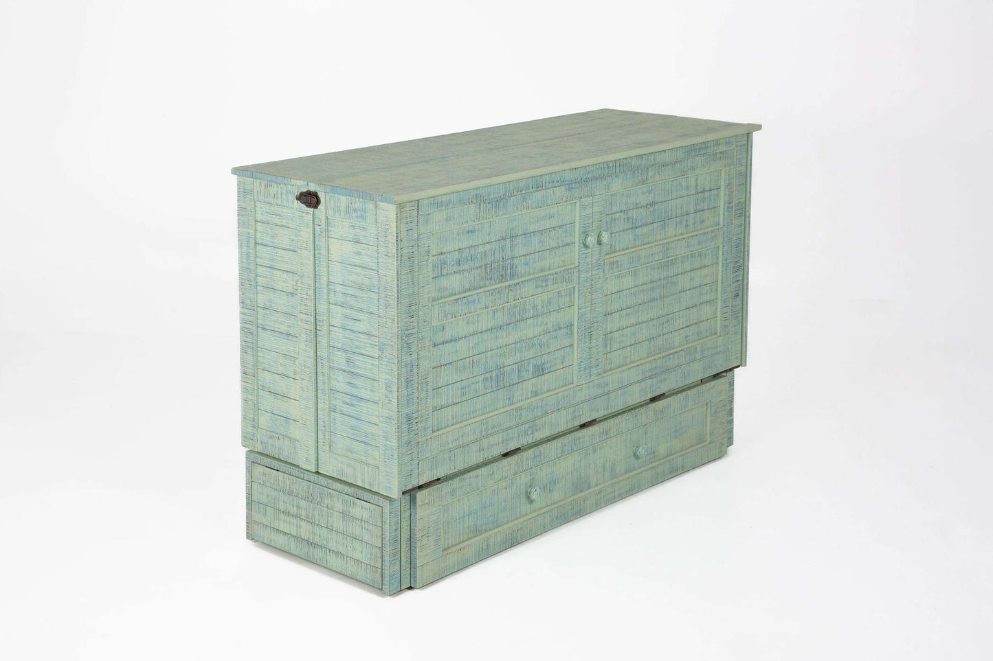 Poppy Seafoam Queen Murphy Cabinet Bed