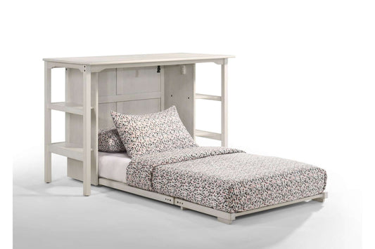 Siesta Antique White Twin Desk Murphy Cabinet