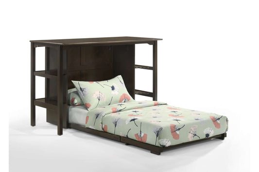 Siesta Chocolate Twin Desk Murphy Cabinet