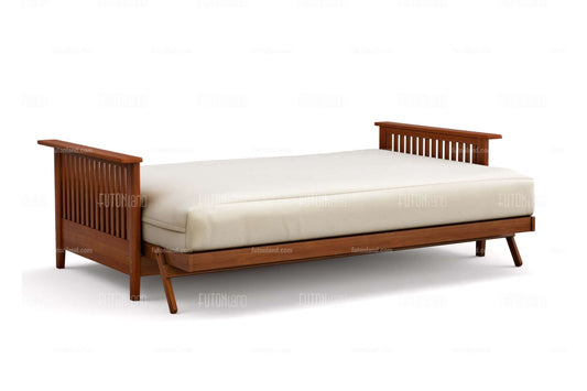 Full Size Denali Warm Cherry Wall Hugger Futon Frame