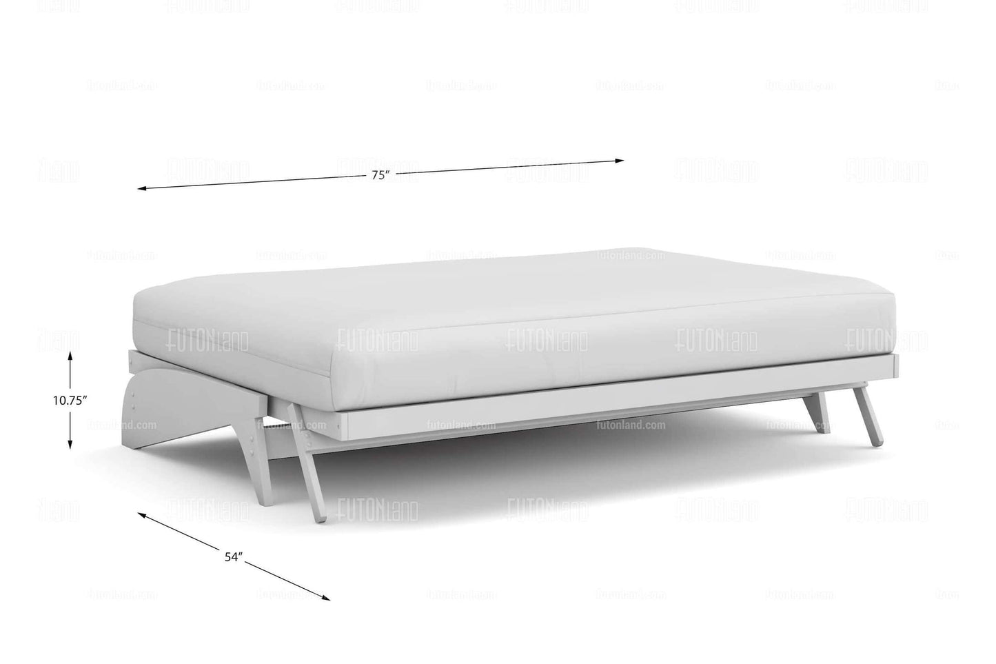 Full Size Dillon Gray Wall Hugger Futon Frame
