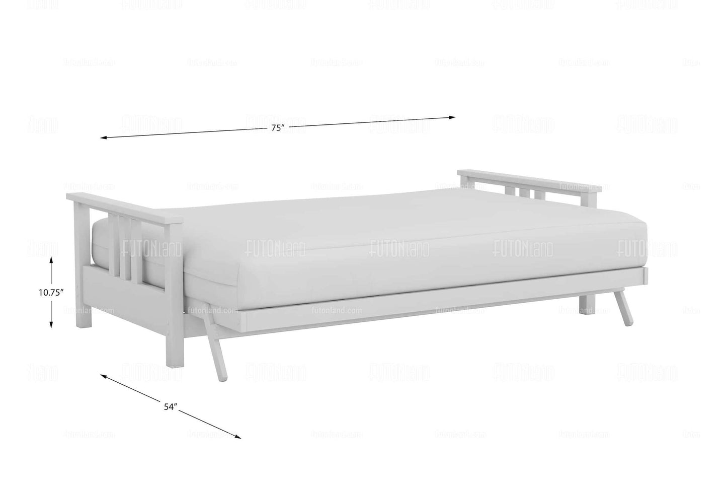 Full Size Wall Hugger Futon Frame in Durango Dark Cherry