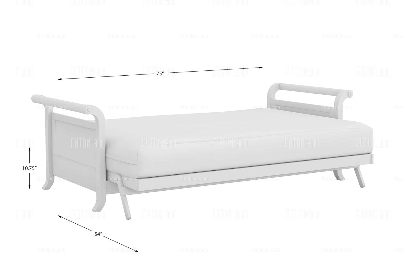 Full Size Lexington Dark Cherry Wall Hugger Futon Frame
