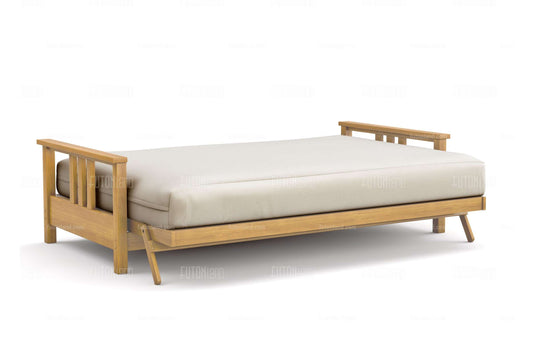 Queen Size Durango Natural Wall Hugger Futon Frame