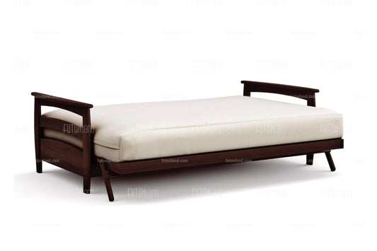Queen Size Galena Dark Cherry Wall Hugger Futon Frame