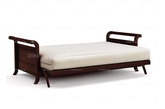 Lexington Dark Cherry Wall Hugger Futon Frame - Queen Size
