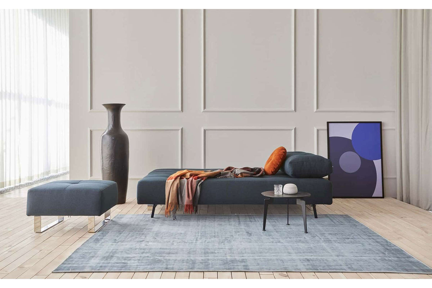 Deluxe Excess Sofa Bed (Queen Size) Mixed Dance Blue