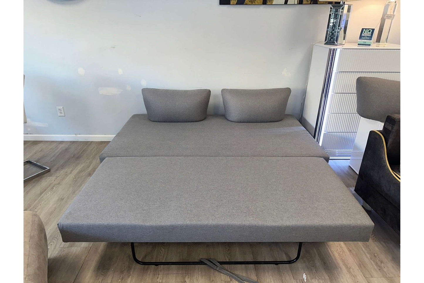 Taho Sofa Bed Sleeper Light Gray w/Storage