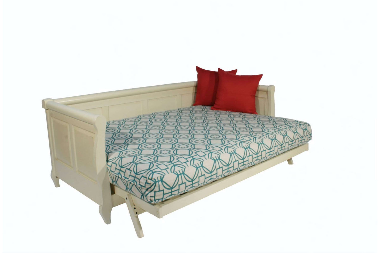 Adriana Antique White Wall Hugger Futon Frame - Full Size