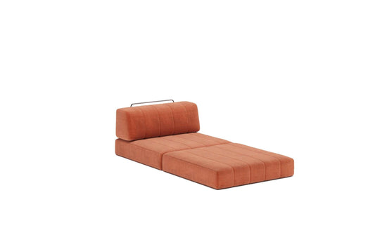 CozyPad Chair Esina Rust Orange - Compact Modular Lounge Chair