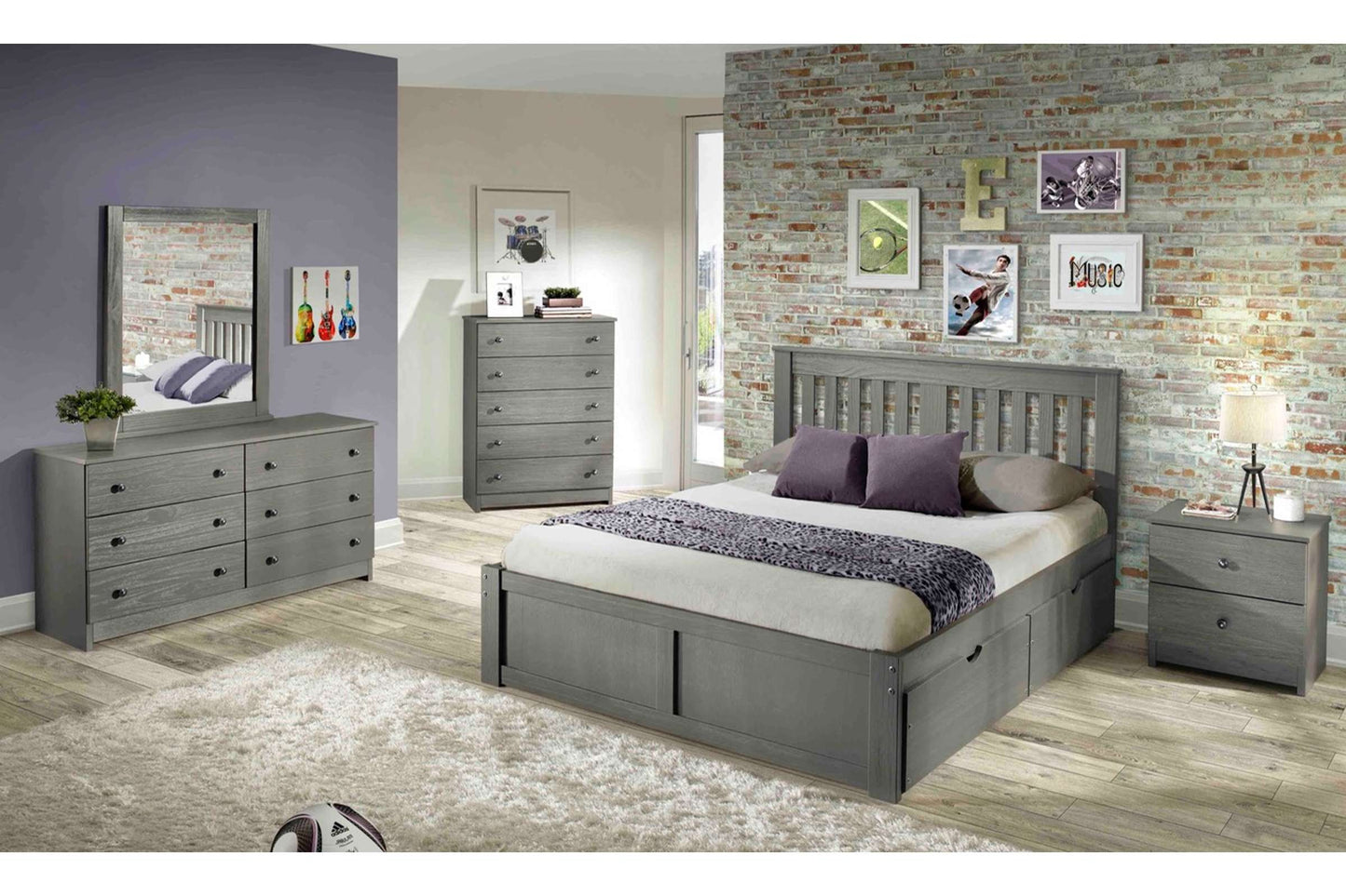 5 Drawer Chest Gray